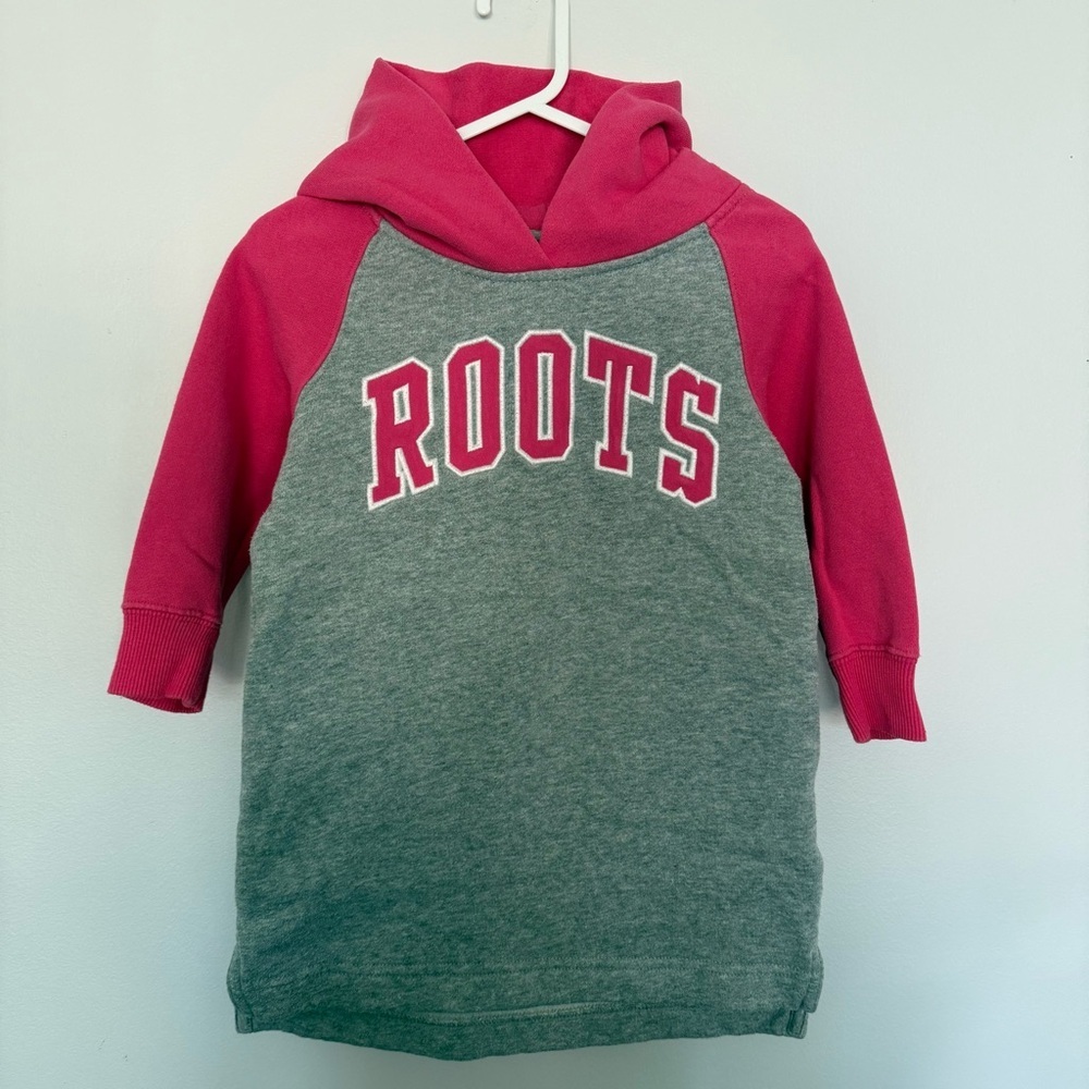 Roots Pink and‎ Gray Dress Sweatshirt Hoodie